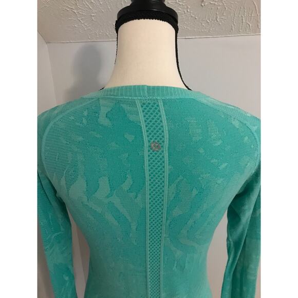 Lululemon Swiftly Tech Long Sleeve Crew Heathered Bali Breeze - Size 6 - Picture 5 of 11